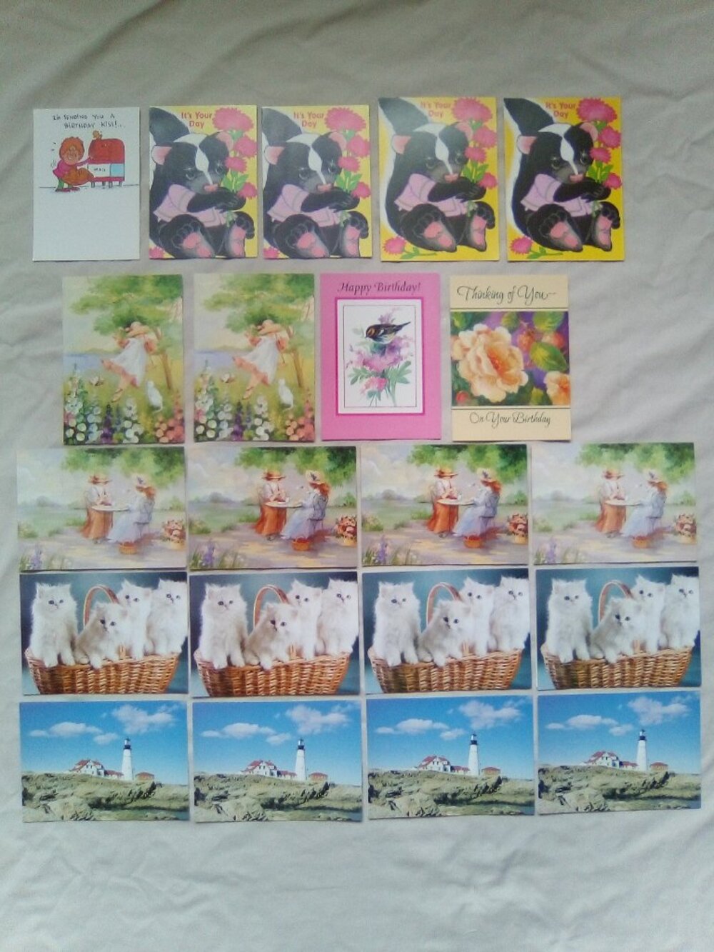 Pack of 21 Sunshine Birthday Greeting Cards with Envelopes